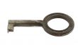 antique key isolated on white background
