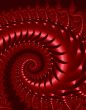 Red Fractal Metallic Serpent