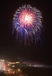 Firework over the ocean