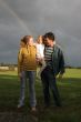 family and rainbow
