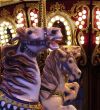 horses on carousel ride