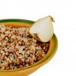 buckwheat porridge and onion