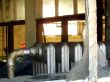 through a broken window