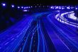 Highway At Night In Blue