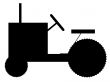 silhouette of the tractor
