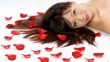 Girl and Rose Petals