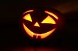 halloween pumpkin on black background