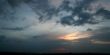 Dramatic sunset horizont and colorful evening sky