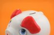 piggy bank on orange