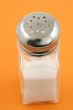 saltshaker on orange background