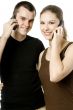 Couple Using Phones