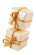 pair of toy presents on pure white background