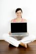 Holding Laptop