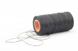 black thread on white