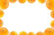 high resolution frame decorated with orange fruits