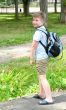 boy with a backpack