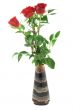 roses in vase - pure white background