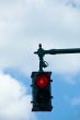 Overhead Stop Light against SKy