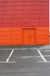 Marking of parking near a motley wall facing