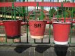 Three old fire buckets