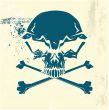 Stylized human skull