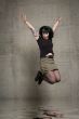 jumping woman