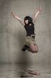jumping woman