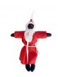 christmas - black santa ornament