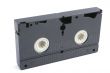 isolated VHS tape on white