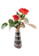 red roses in vase