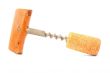 cork-screw on white