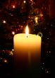 christmas candle in dark