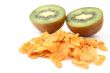 cornflakes with kiwi on white