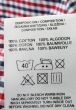 100% cotton  - real macro of clothing label