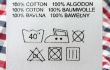 100% cotton  - real macro of clothing labe