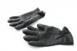 black leather gloves