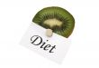 half a kiwi with a diet note