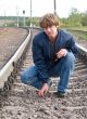 man against the railway