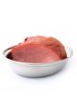 juicy loin inside a metal platte