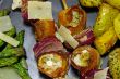 angler with bacon and vegetables