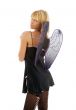 black lingerie angel blond
