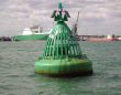 green navigation buoy