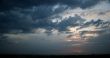 Dramatic sunset horizont and colorful evening sky