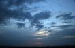 Dramatic sunset horizont and colorful evening sky