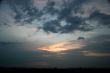 Dramatic sunset horizont and colorful evening sky