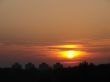 Sunset landscape scene with colorful evening sky