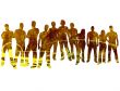 textures style of people silhouettes