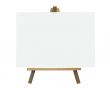 Wood Easel With White Canvas