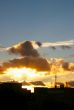 sunset at the housing estate