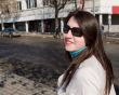 woman in city street